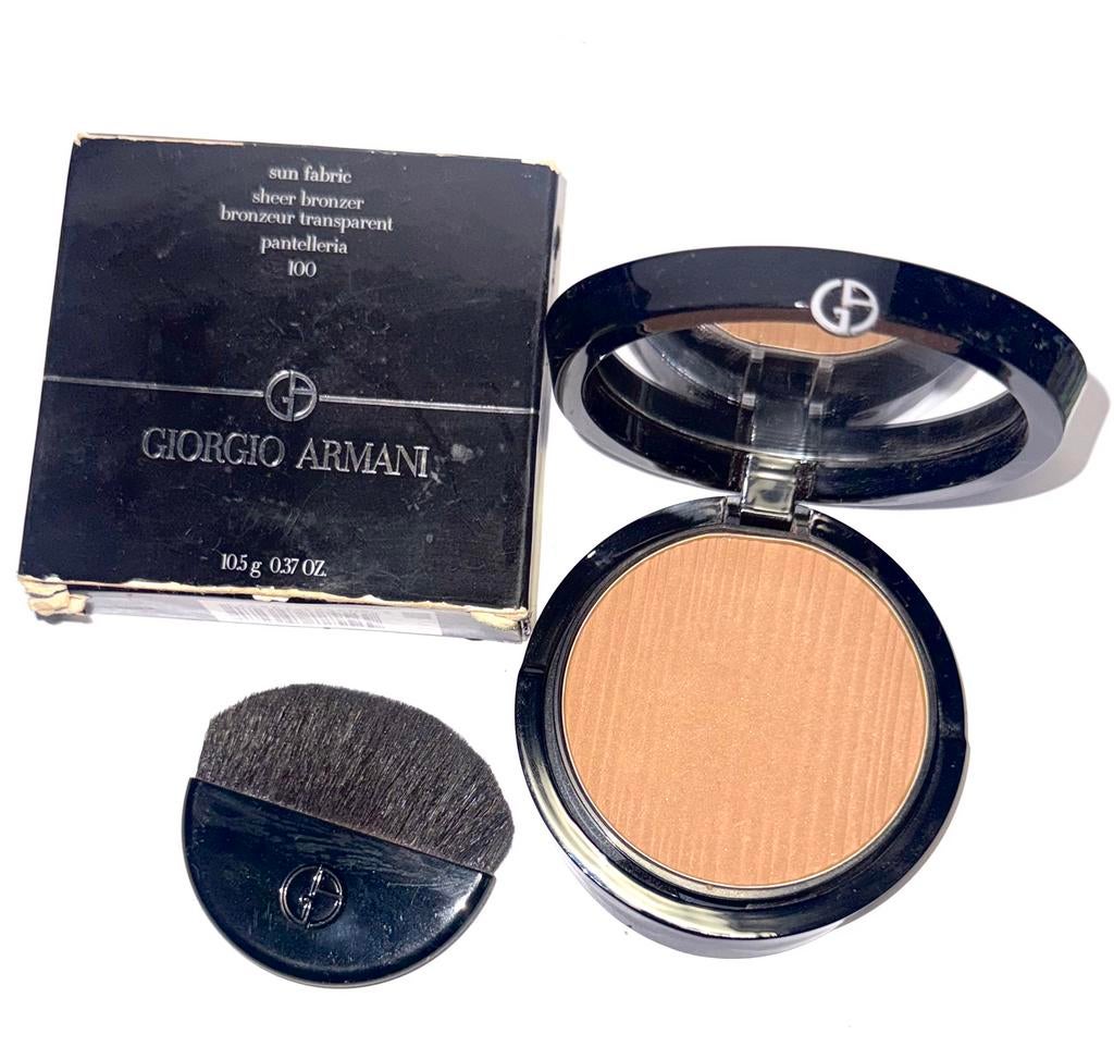 Giorgio armani sheer bronzer bronzeur transparant 100, Ophalen of Verzenden, Zo goed als nieuw, Bruin, Gehele gezicht