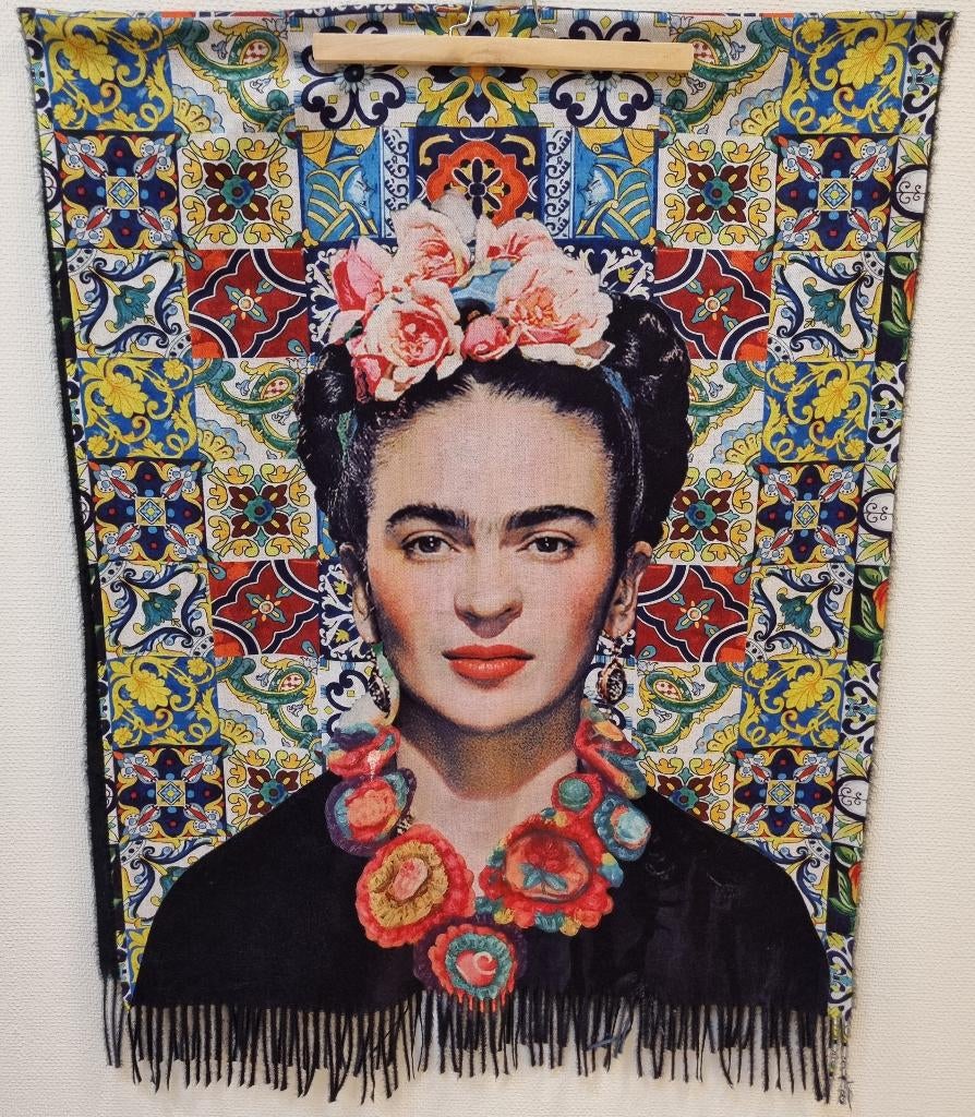 Sjaal met kleurrijke Frida Kahlo print, nieuw, de laatste, Kleding | Dames, Mutsen, Sjaals en Handschoenen, Ophalen of Verzenden