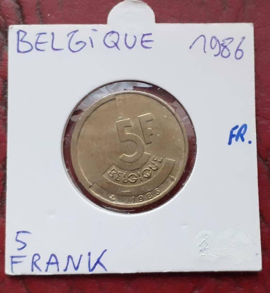 België 5 francs - 1986 Belgique, Verzenden