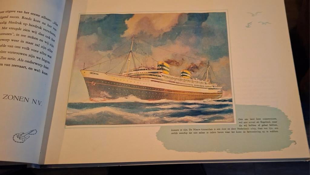 Nostalgisch Plaatjesalbum Oceaanreuzen door Naerebout, Ophalen, Zo goed als nieuw, Naerebout, Plaatjesalbum