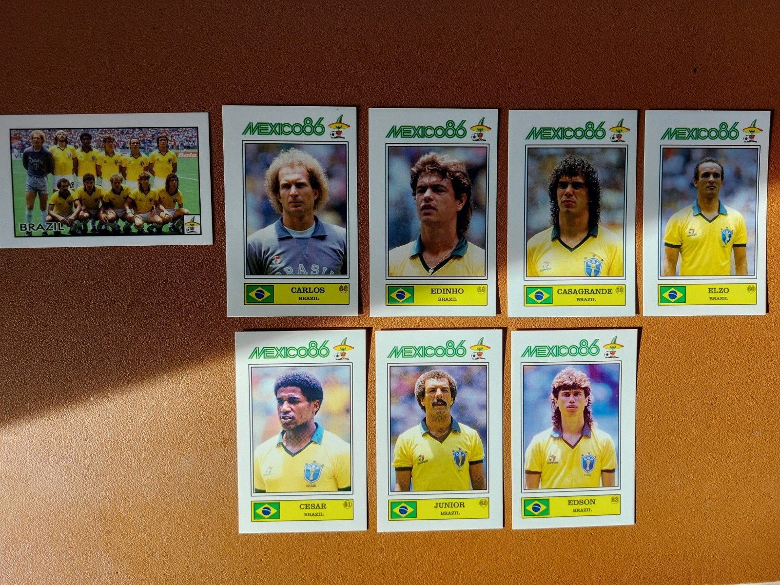 Brazilië wk 1986 voetbal plaatjes adidas, Verzenden, Zo goed als nieuw, Buitenlandse clubs, Poster, Plaatje of Sticker