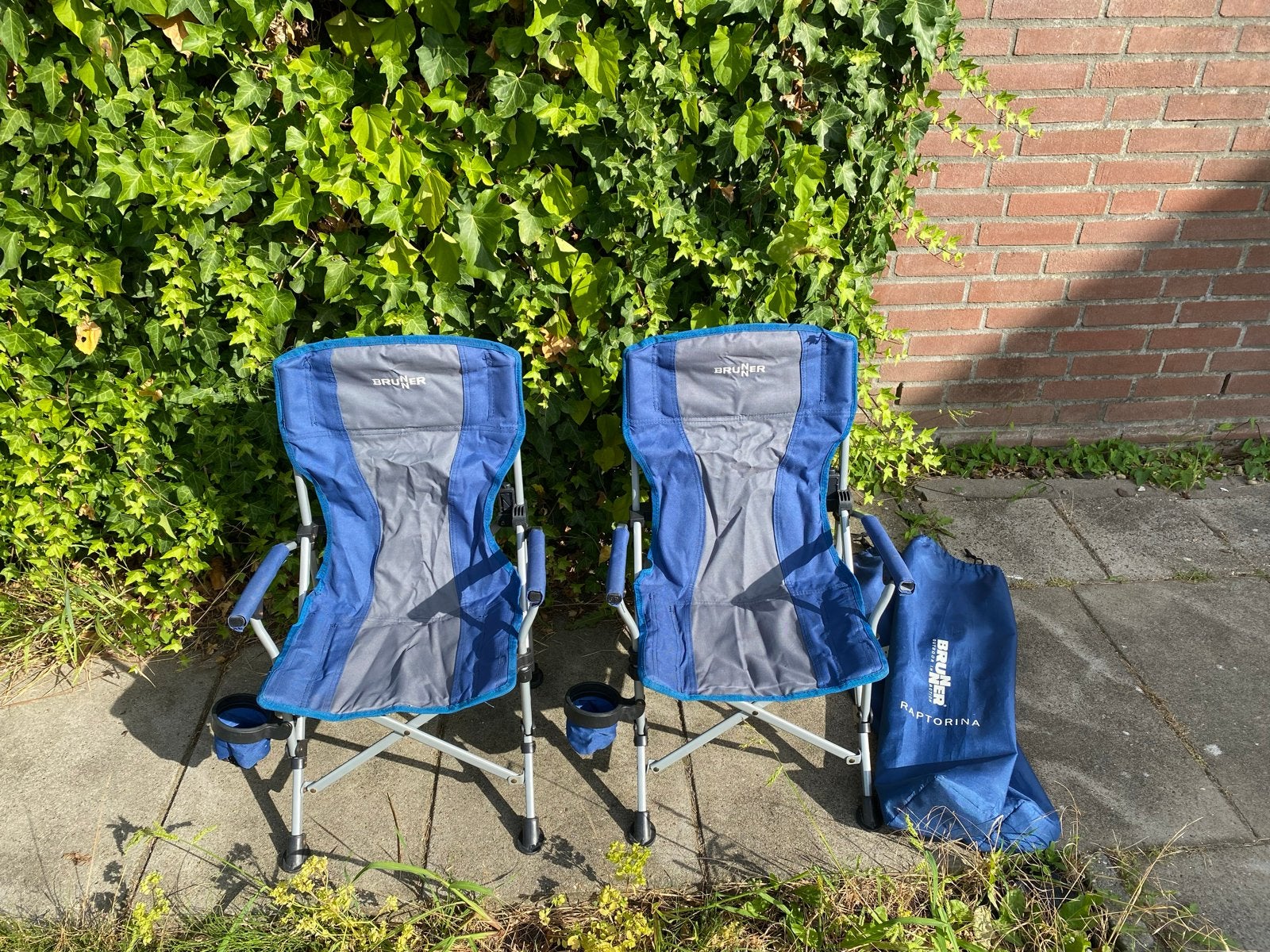 Set van 2 Brunner Raptorina kinder-campingstoeltjes, Ophalen of Verzenden, Zo goed als nieuw, Campingstoel