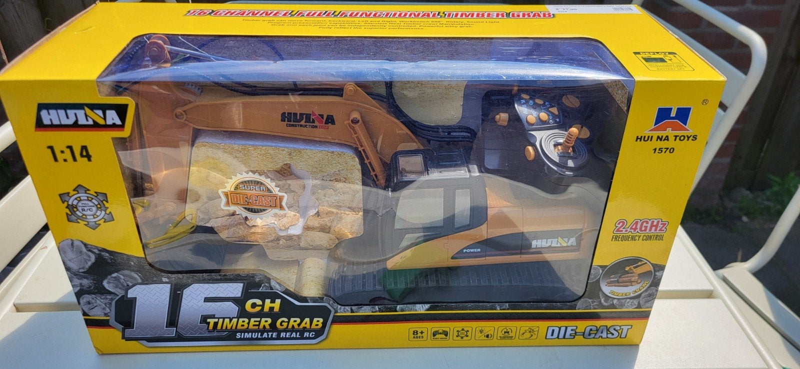 HUI NA 1:14 RC Graafmachine - Zo goed als nieuw, Hobby en Vrije tijd, Ophalen of Verzenden