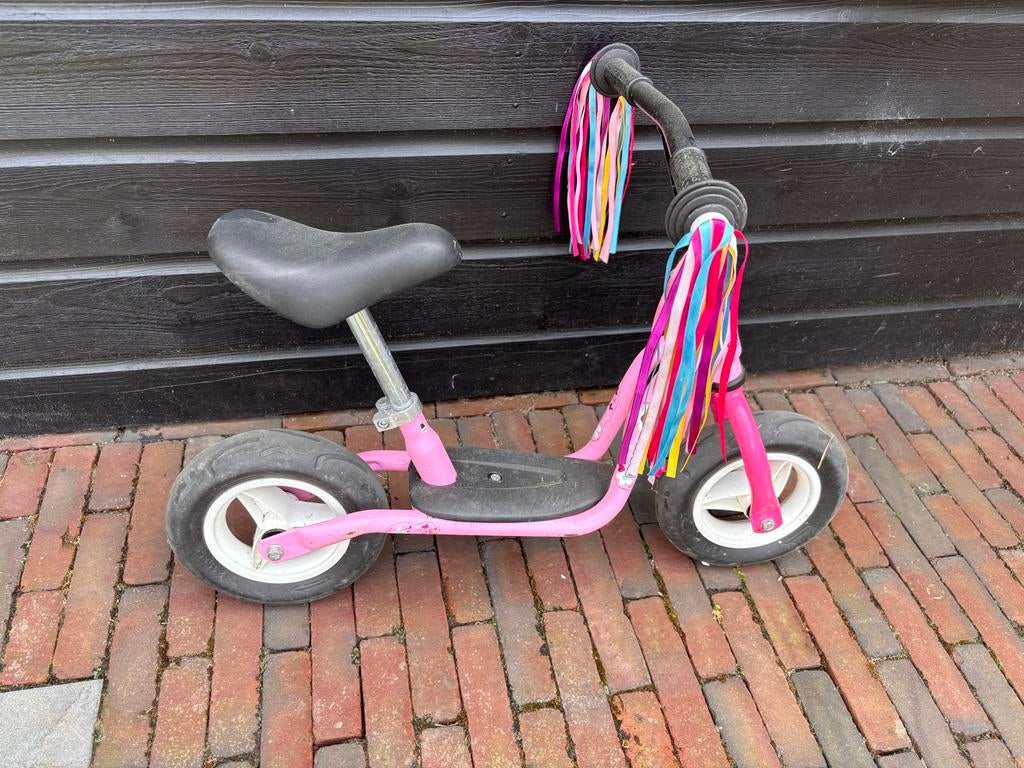 Roze Puky loopfiets met lintjes, Ophalen, Gebruikt, Loopfiets