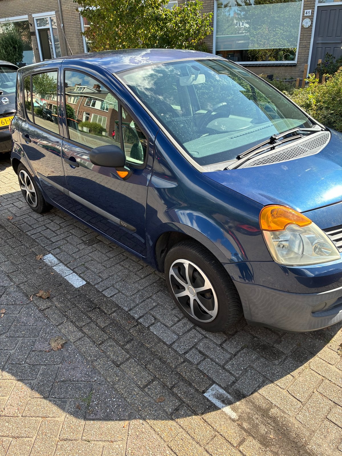 Renault Modus 1.2 16V Autbas E3 2005 Blauw, Voorwielaandrijving, 74 pk, 4 cilinders, Blauw