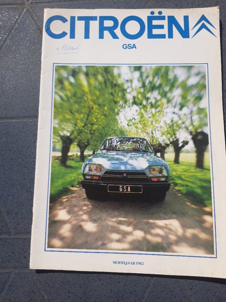 folder Citroën GSA modeljaar 1982 - Nederlands, Boeken, Ophalen of Verzenden, Zo goed als nieuw, Citroën