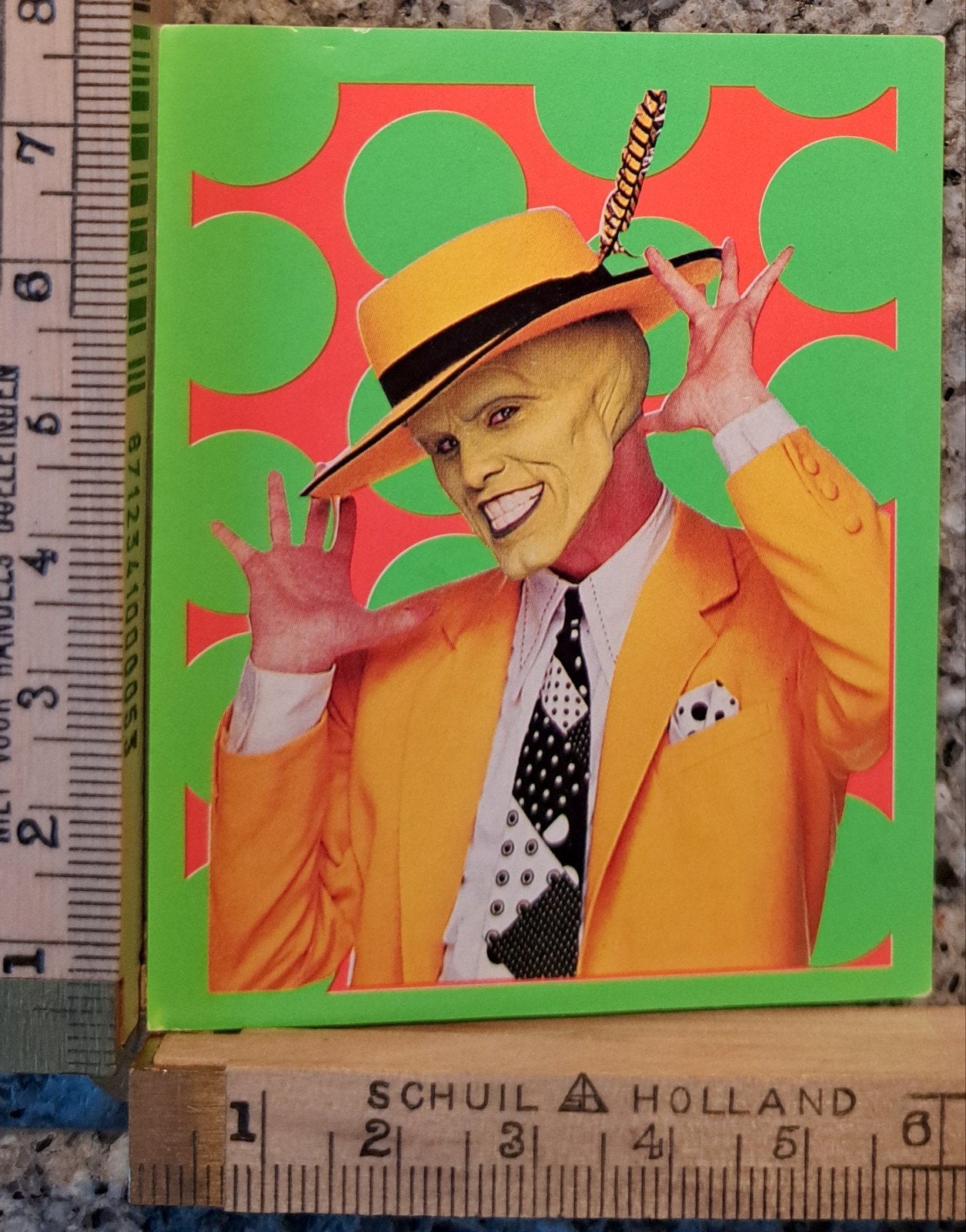 Vintage sticker the Mask Jim Carrey 1994 film bioscoop, Ophalen of Verzenden, Zo goed als nieuw
