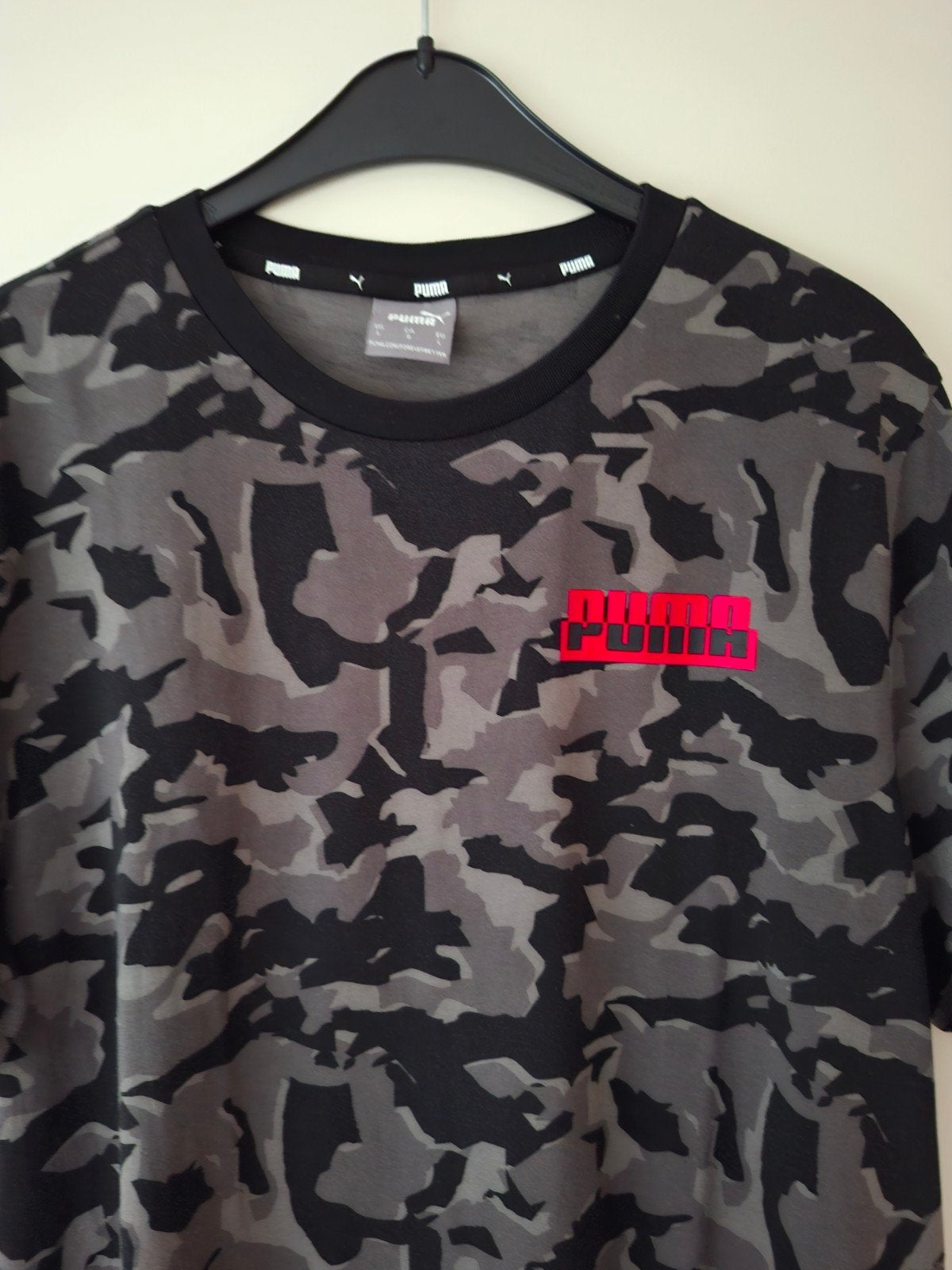 Puma grijs gemêleerd heren shirt L, Kleding | Heren, T-shirts, Ophalen of Verzenden, Grijs, Gedragen, Puma