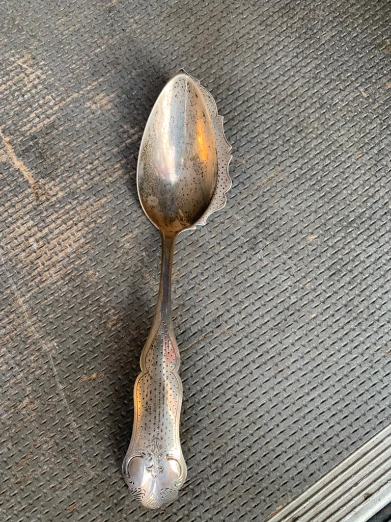 Zilver antieke biedermeier zilveren couverts lepel, Ophalen of Verzenden, Zilver