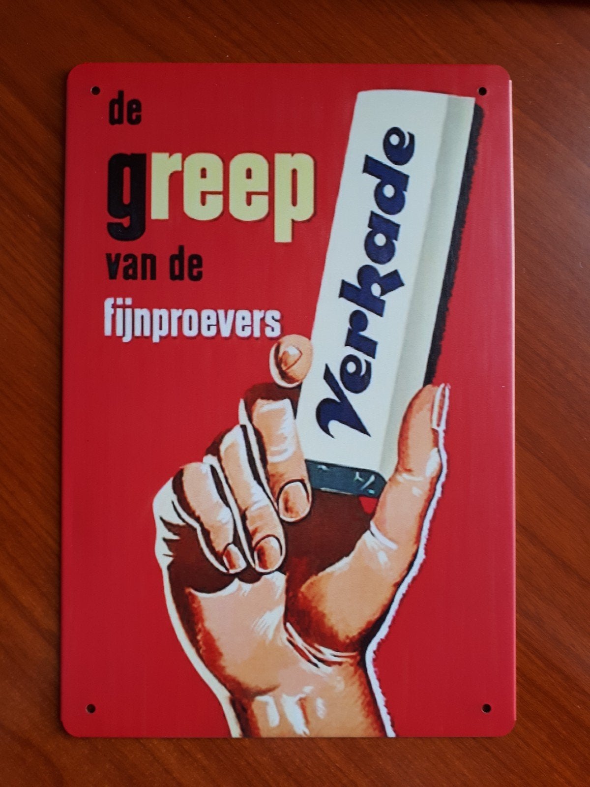 Verkade 20x30 cm Metalen Reclamebord, Ophalen of Verzenden, Nieuw, Reclamebord