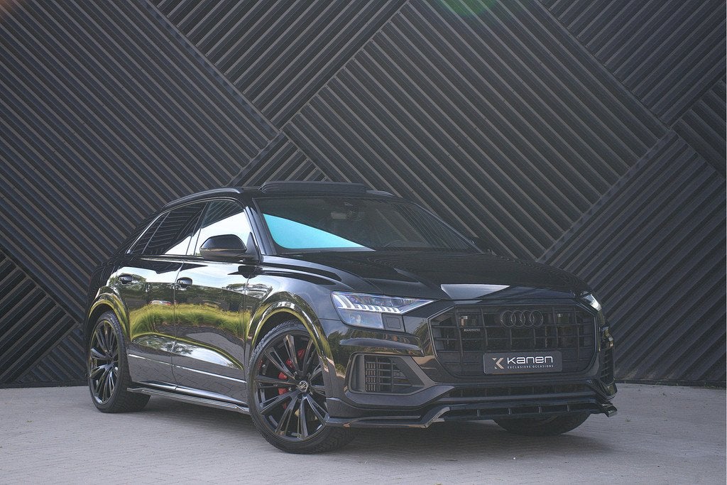 Audi Q8 55 TFSI e quattro ACC Pano Matrix Stoelvent B&O RS-S, Auto's, Audi, Automaat, 12 maanden, Gebruikt, Zwart
