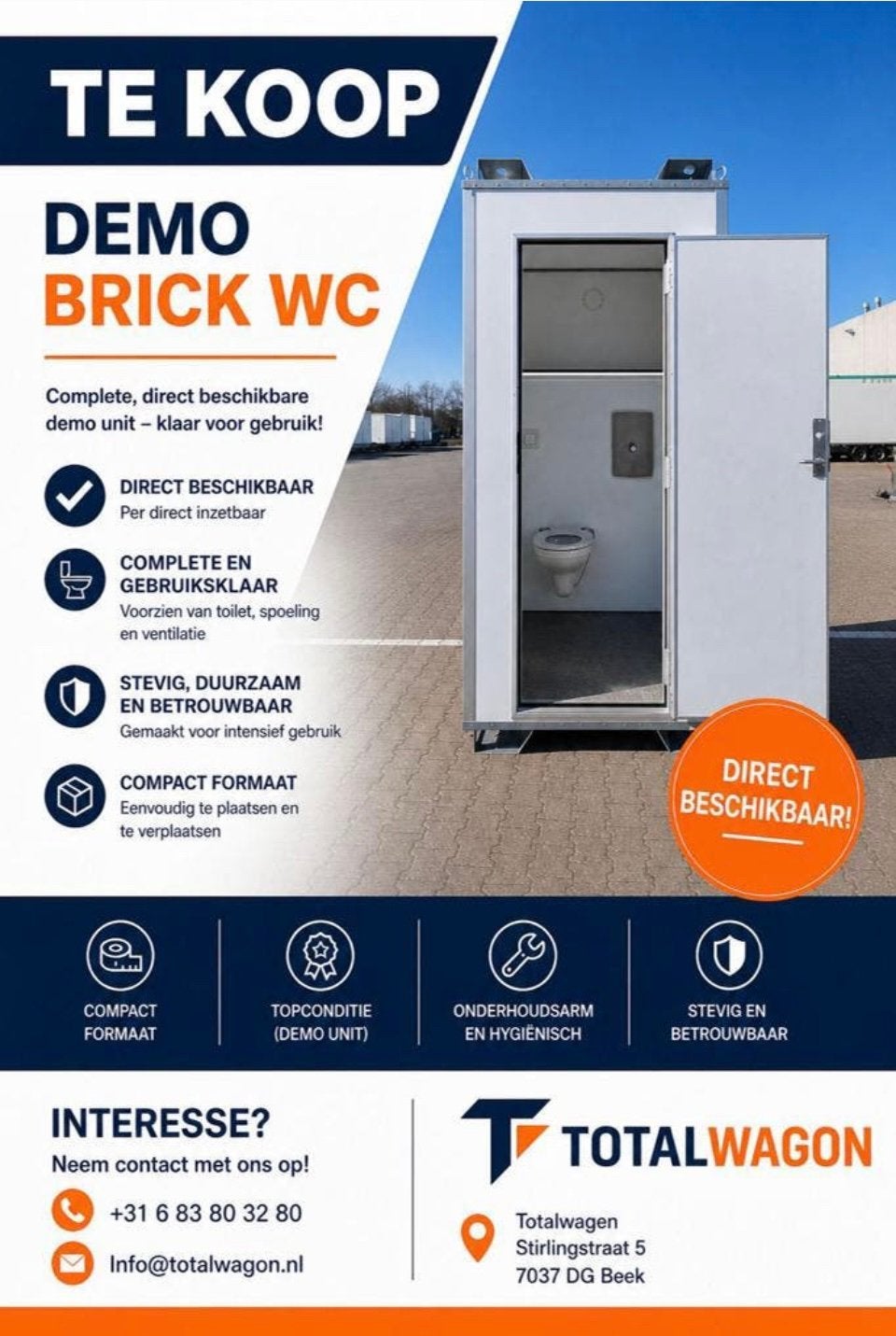Te koop huur Brick toilet geïsoleerde box tank of vermaler, Ophalen, Zo goed als nieuw, Overige