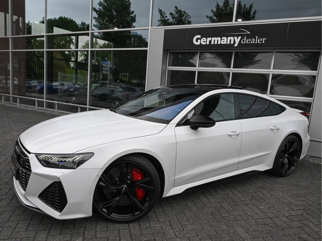Audi RS7 Sportback 4.0TFSI 600pk Quattro Black optic Matt-Au, Auto's, Audi, Gebruikt, Met garantie (alle), 600 pk, Wit