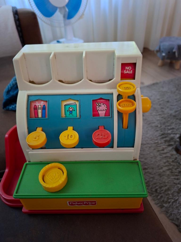 Fisher price kassa met 6 muntenl, Kinderen en Baby's, Speelgoed | Fisher-Price, Ophalen, Speelset