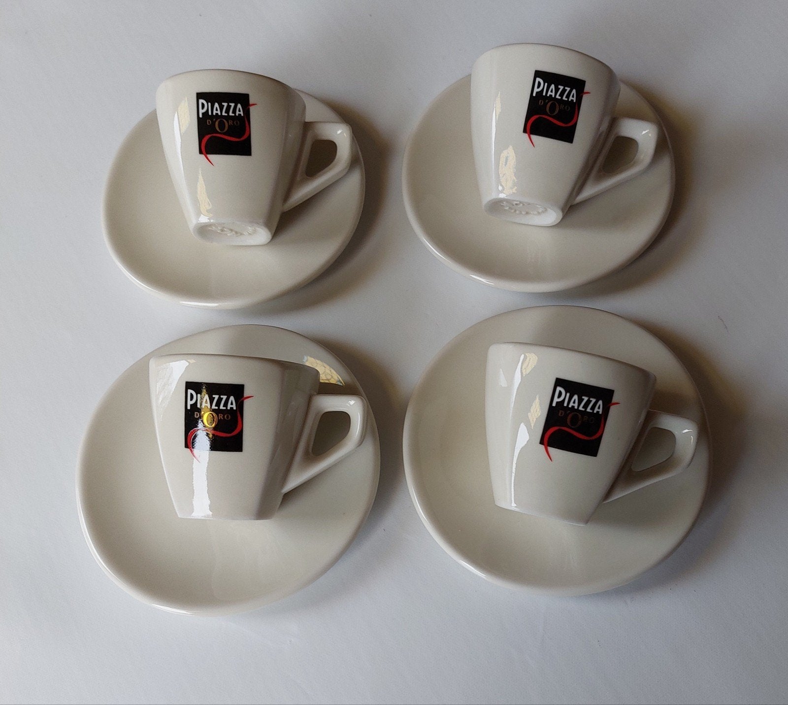 Piazza d'Oro espressokop en schotels (4 stuks), Ophalen, Nieuw, Overige stijlen, Kop(pen) en/of Schotel(s)
