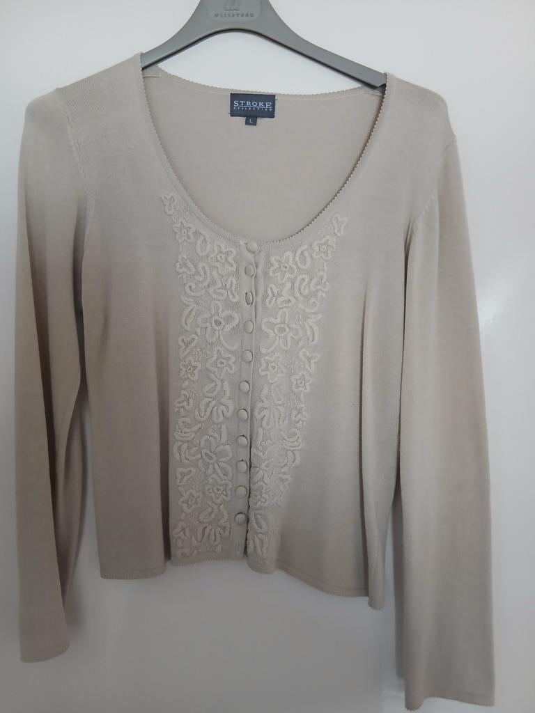 Damesvestje Stroke, beige maat L, Beige, Maat 42/44 (L), Ophalen of Verzenden, Zo goed als nieuw