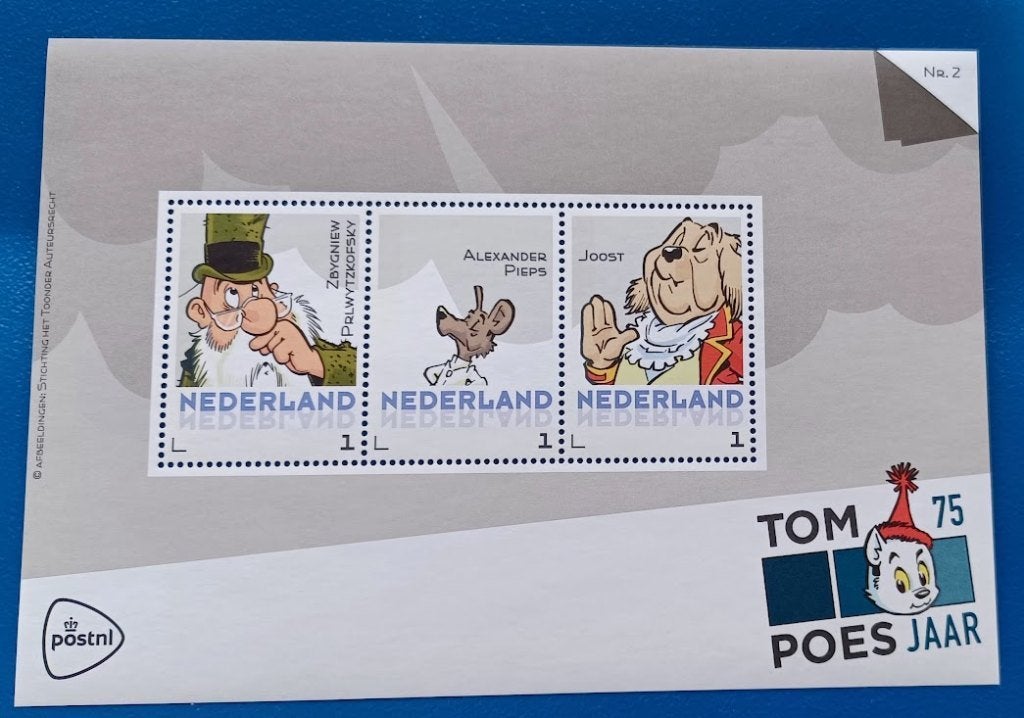 Postset 7 Tom Poes 75 jaar - Joost  Joost, Ophalen of Verzenden, Na 1940, Postfris