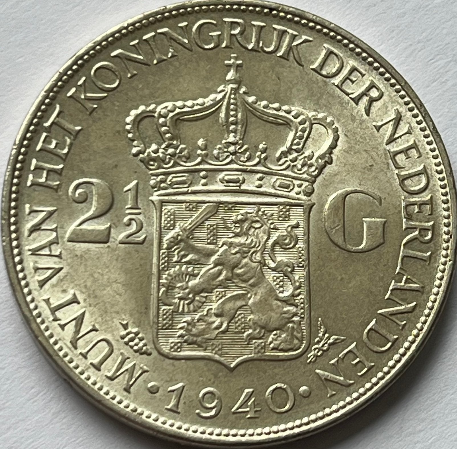 Zilveren rijksdaalder 1940 topkwaliteit!, Postzegels en Munten, Munten | Nederland, Zilver, Ophalen of Verzenden, 10 cent, Koningin Wilhelmina