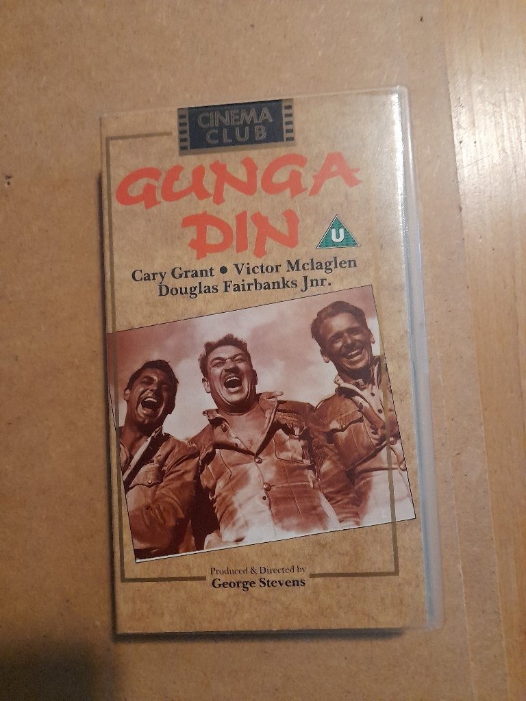 Gunga Din (1939) VHS Cary Grant, Alle leeftijden, Ophalen of Verzenden, Zo goed als nieuw, Actie en Avontuur