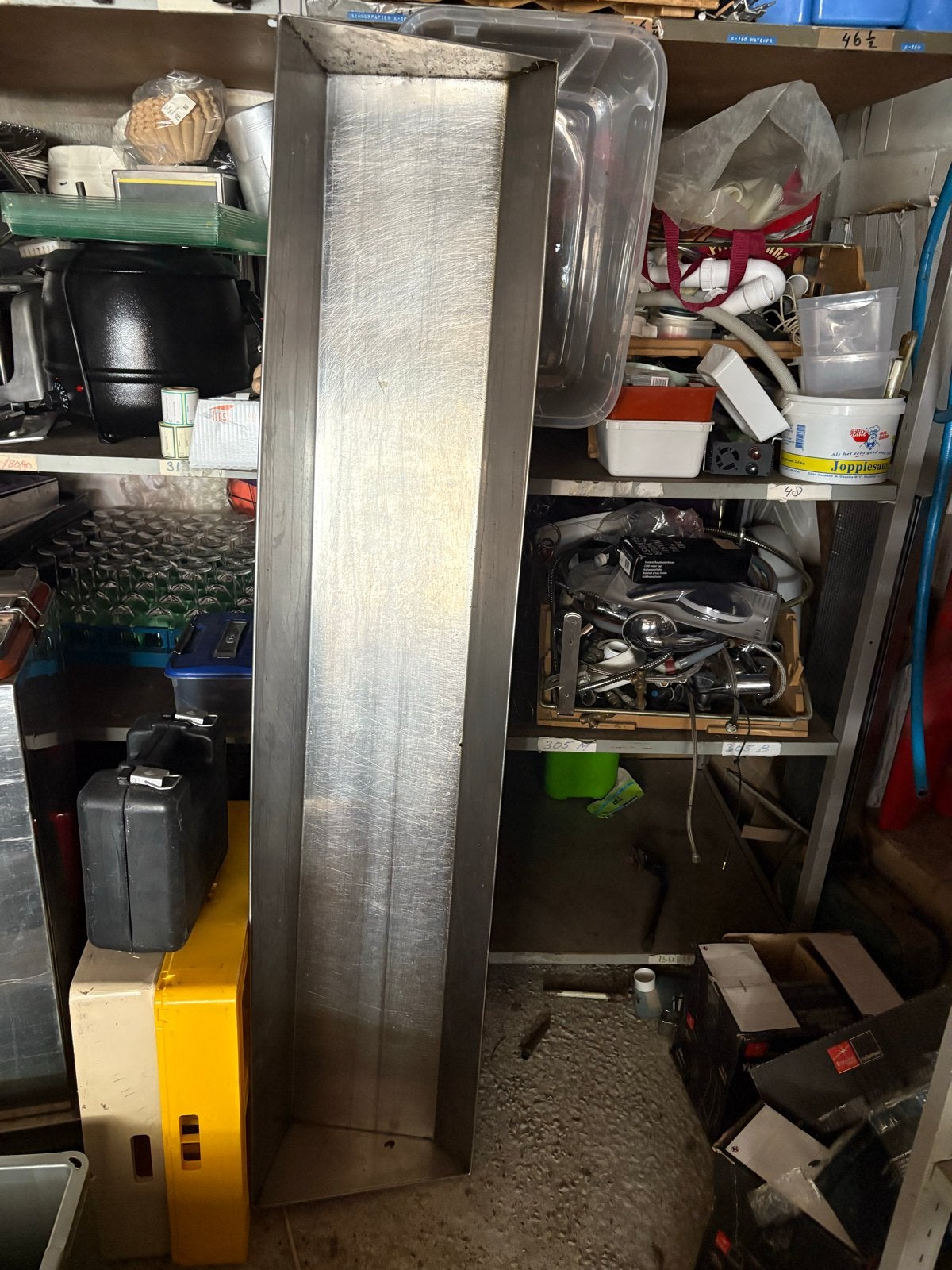 RVS Friet Opvangbak - 180x55 cm, Ophalen of Verzenden, Gebruikt