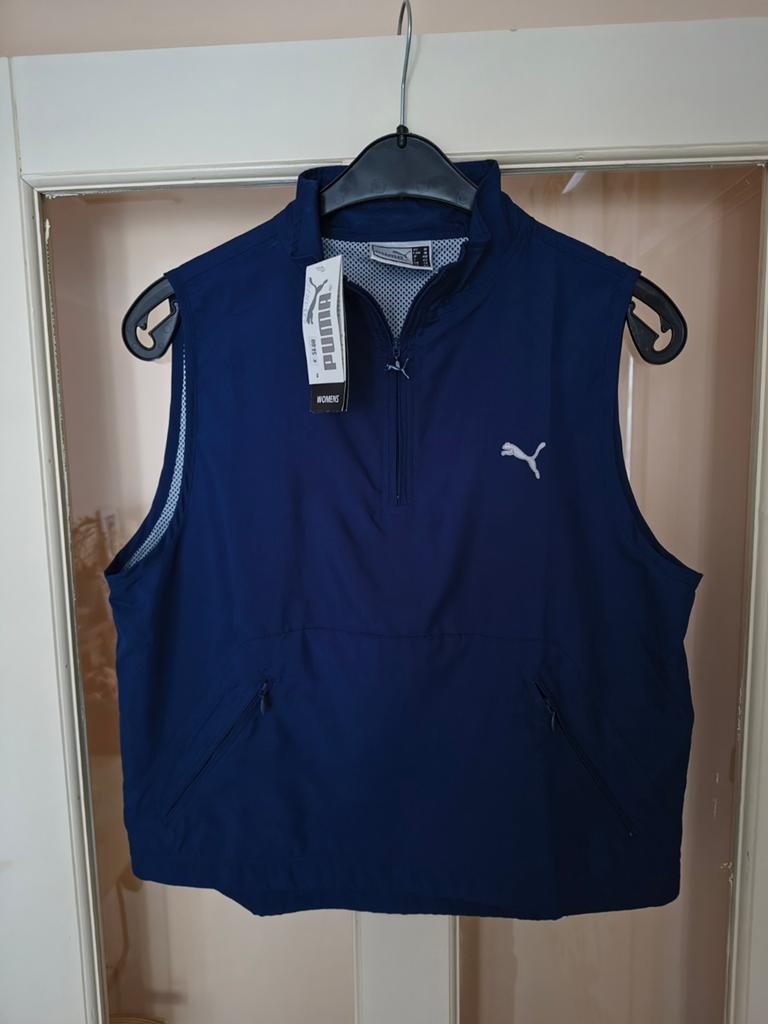 Puma Dames Vest Donkerblauw Halve Ritssluiting Maat 40, Maat 38/40 (M), Ophalen of Verzenden, Zo goed als nieuw, Puma