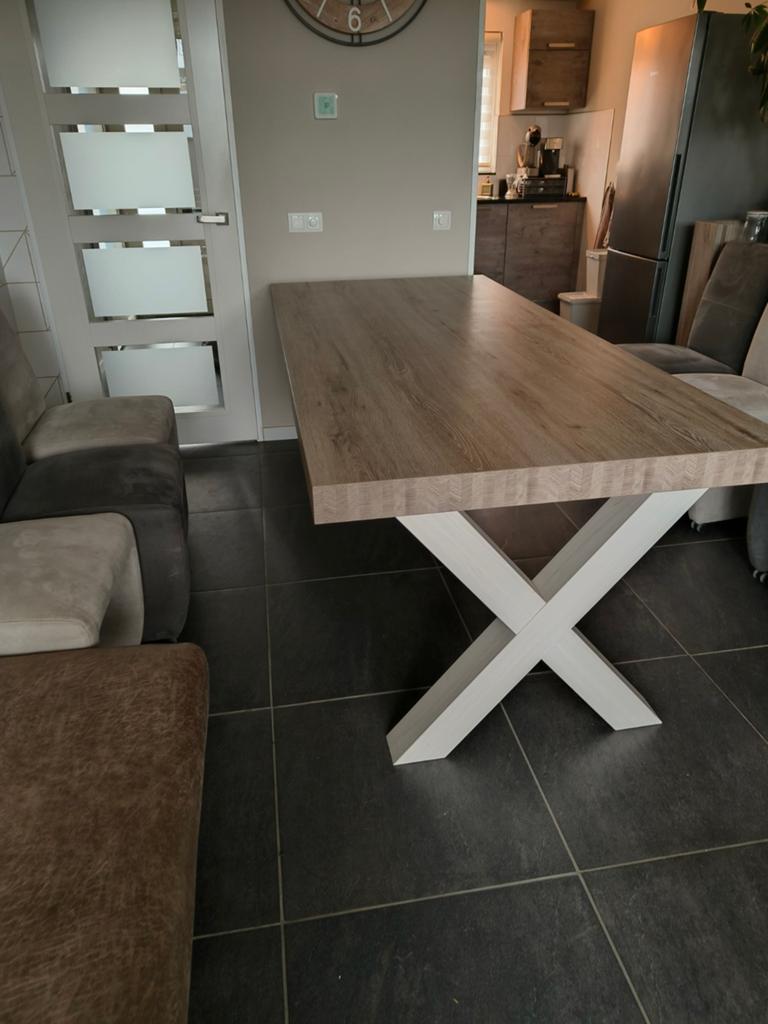 Yumali Silvares Eettafel 1.00 x 2.25, Ophalen, Gebruikt, 100 tot 150 cm, 200 cm of meer