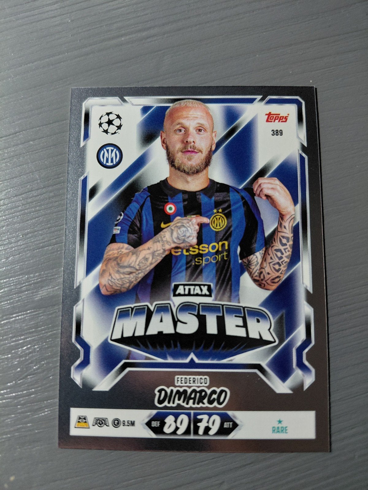 dimarco (inter milan) master topps match attax 2027, Ophalen of Verzenden, Nieuw, Buitenlandse clubs, Spelerskaart