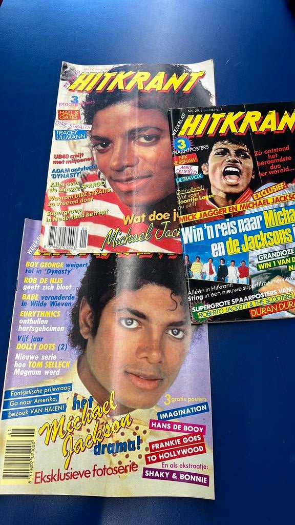 Hitkrant 1984 veel met poster, Verzamelen, Tijdschriften, Kranten en Knipsels, Ophalen, 1980 tot heden, Tijdschrift