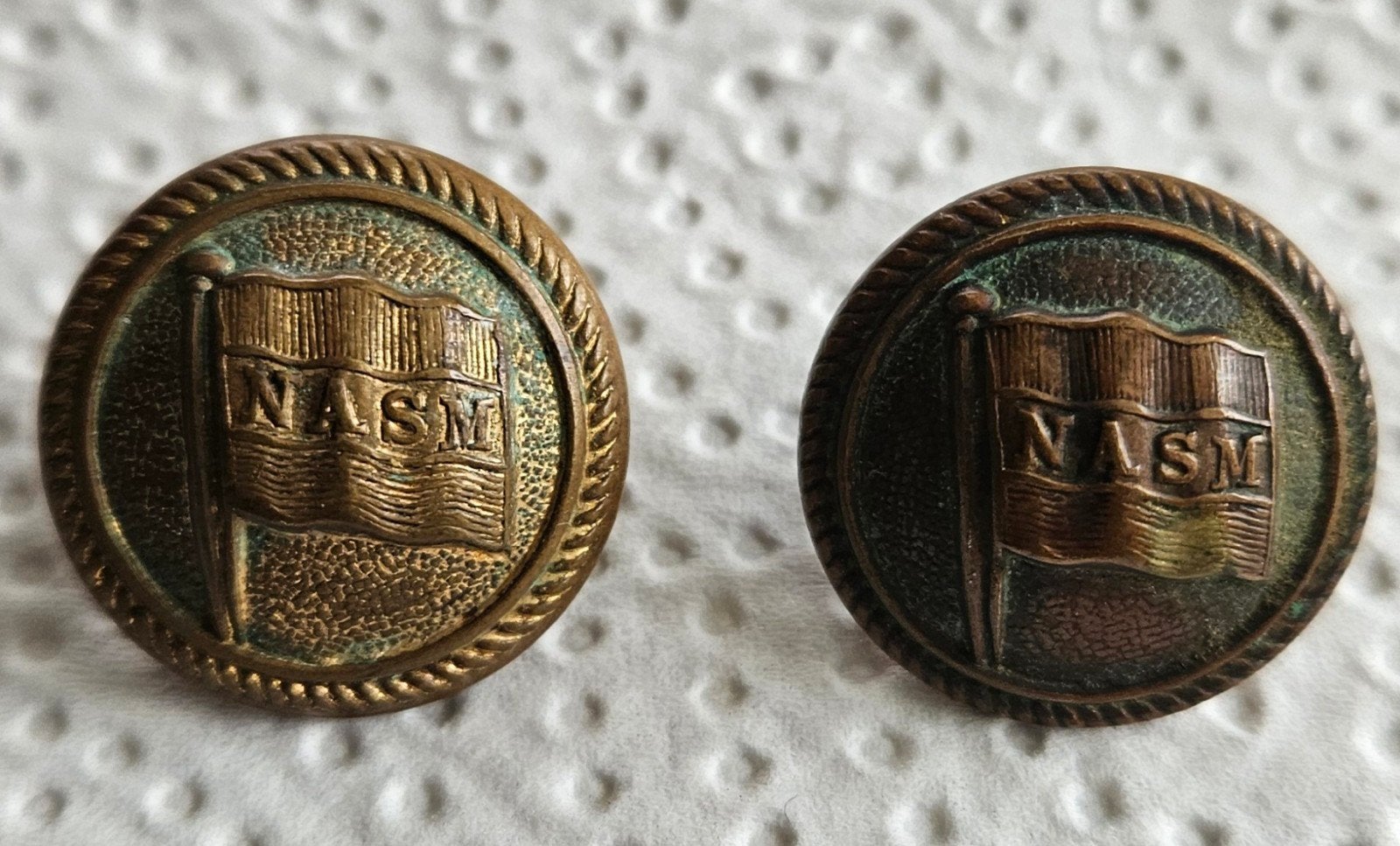 Vintage NASM knopen Antiek Verzamelobject, Antiek en Kunst, Ophalen