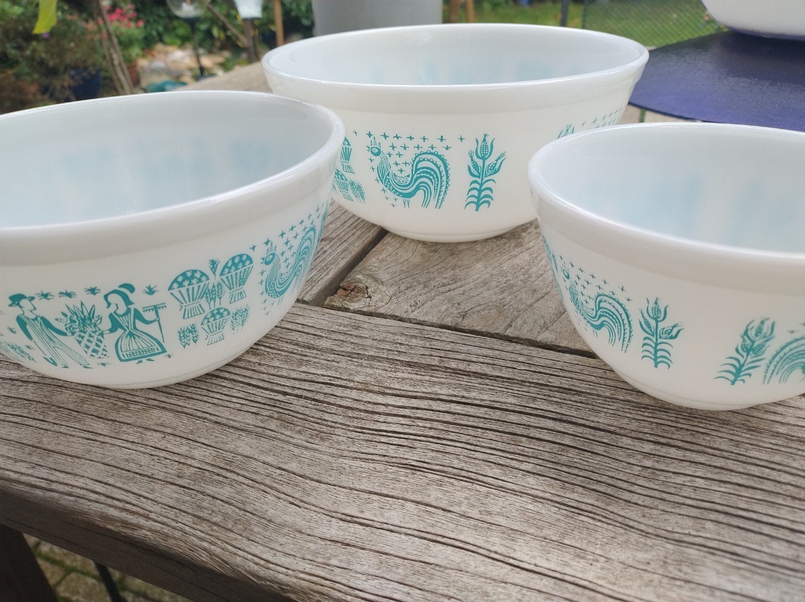 3 Vintage Pyrex Amish Butterprint Kommen in perfecte staat, Ophalen of Verzenden, Huis en Inrichting