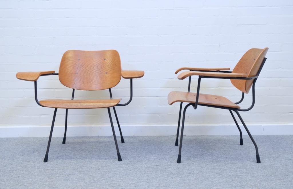 set mid century armstoelen Tjerk Reijenga Pilastro jaren 60, Ophalen, Gebruikt, -, Minder dan 75 cm