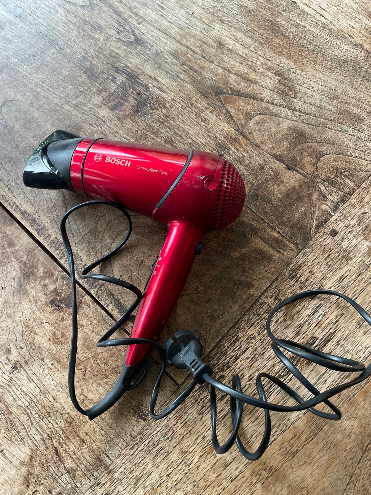 Bosch GlamouRed Care Föhn - Rood, 2000W, Ophalen, Gebruikt, Föhn of Haardroger