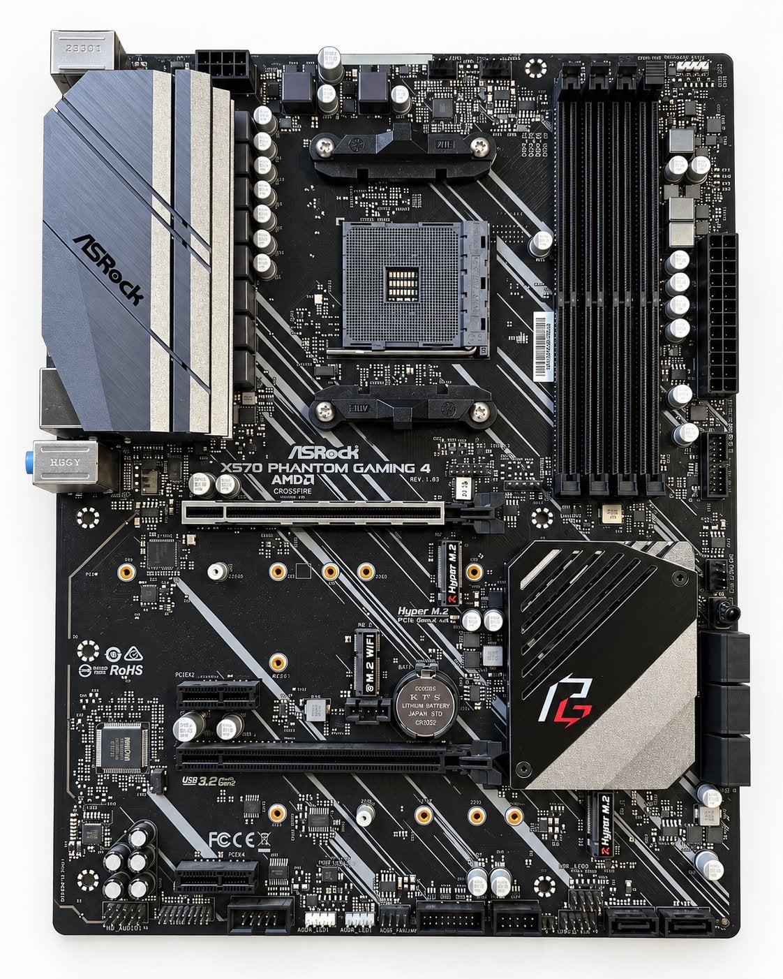 ASRock X570 Phantom Gaming 4 – AM4 Moederbord, Ophalen of Verzenden, Zo goed als nieuw, AMD, DDR4
