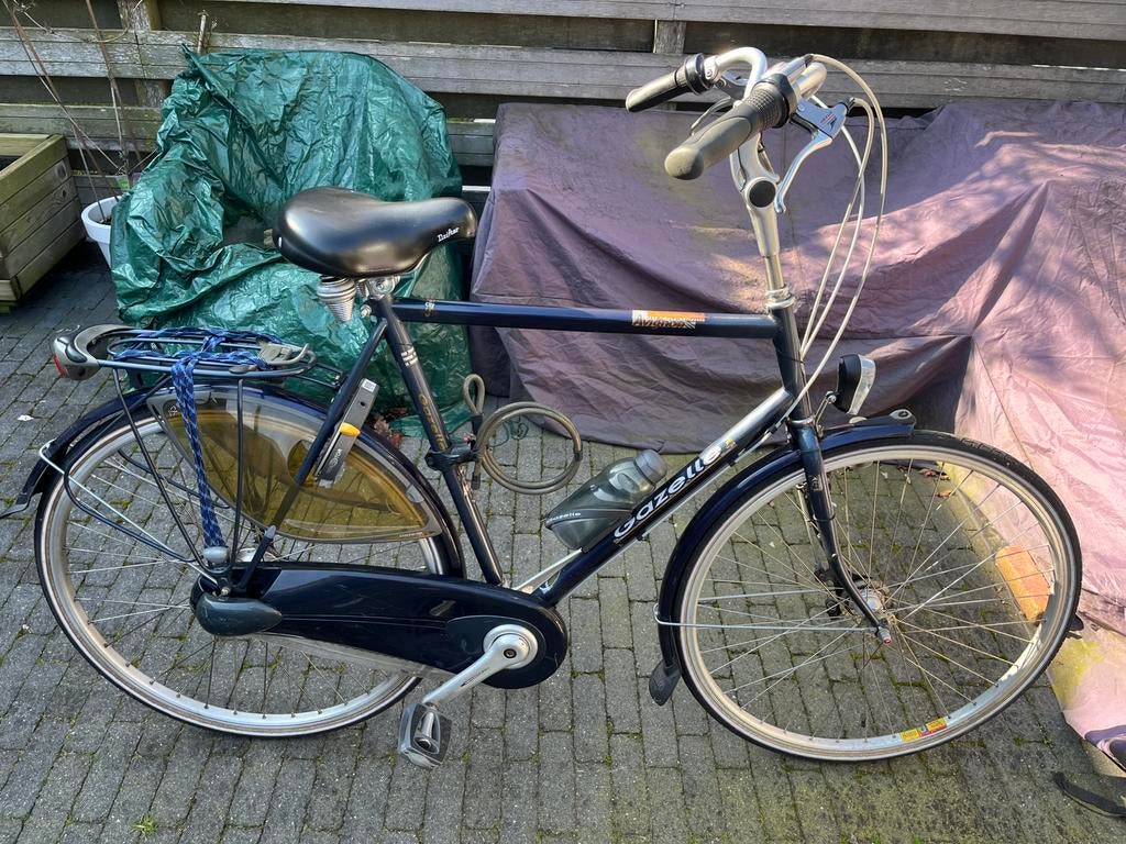 Gazelle Avignon heren stadsfiets blauw framemaat 61, Ophalen, Gebruikt, Versnellingen, 57 tot 61 cm