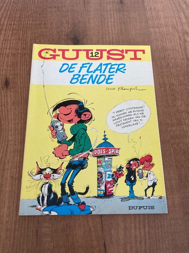 EERSTE DRUK Guust strip 12: De Flater-Bende, Eén stripboek, Ophalen of Verzenden, Zo goed als nieuw