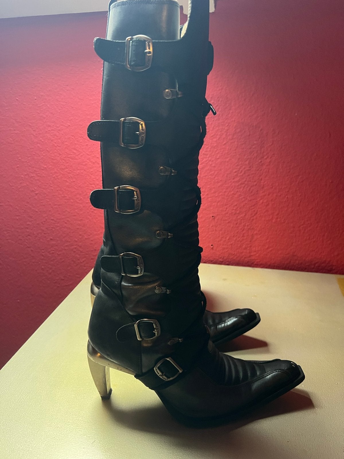 New Rock Malicia High Heel Boots / Laarzen - Maat 40, Ophalen of Verzenden, Gedragen, Zwart, Hoge laarzen