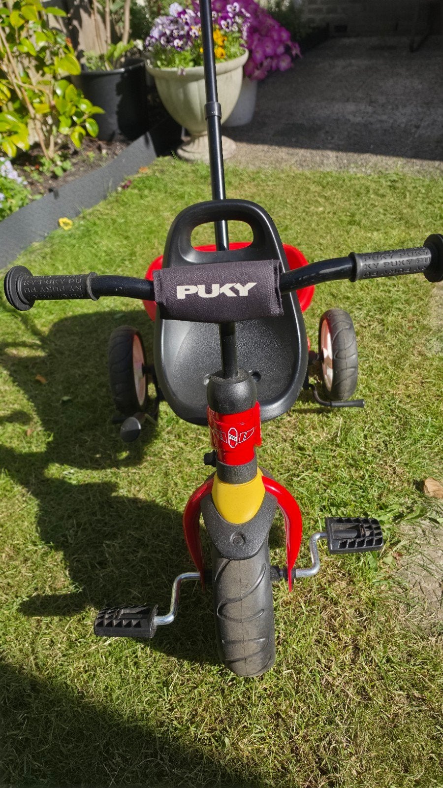 Puky driewieler met duwstang - Zo goed als nieuw, Ophalen, Zo goed als nieuw, Puky, Duwstang