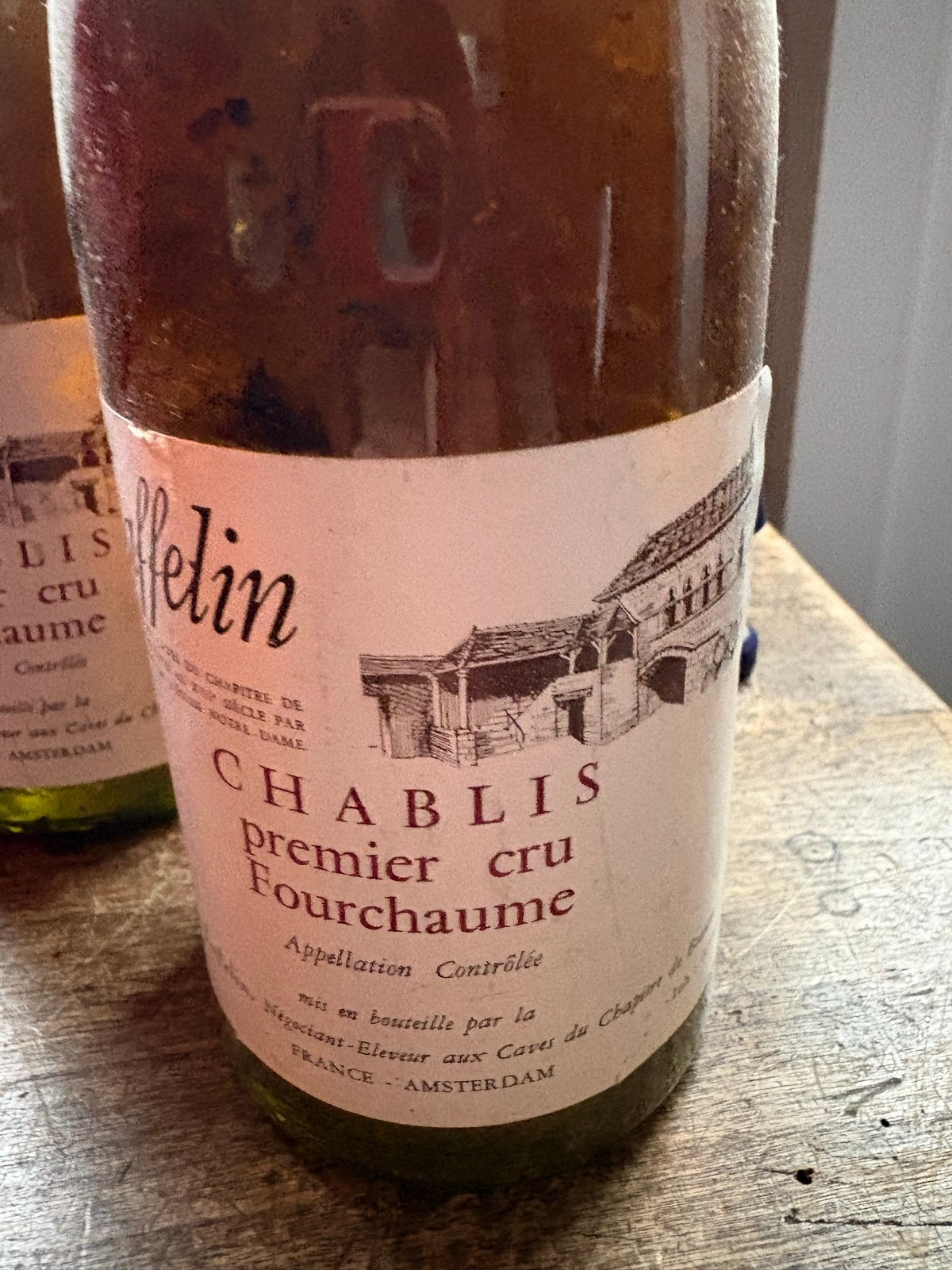 Jaffelin Chablis Premier Cru Fourchaume 1979 3 x, Gebruikt, Frankrijk, Ophalen of Verzenden, Witte wijn