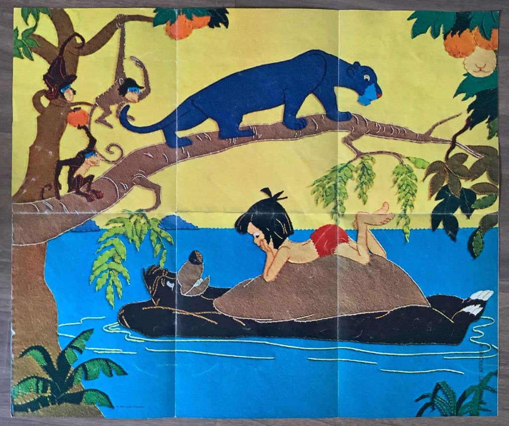 Affiche patroon Disney's Jungle Boek Mowgli kleed, Verzamelen, Ophalen of Verzenden, Leeuwenkoning of Jungle Boek, Gebruikt, Overige typen