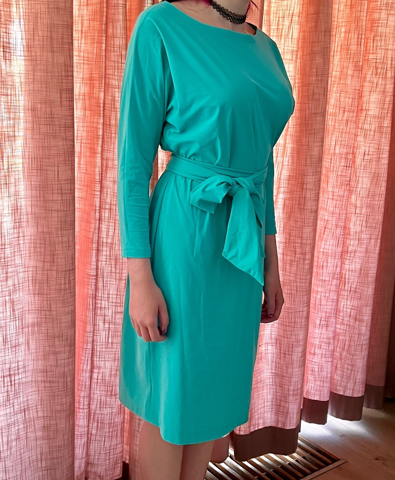 Ladress jurk maat M, Kleding | Dames, Maat 38/40 (M), Ophalen of Verzenden, Zo goed als nieuw, Knielengte