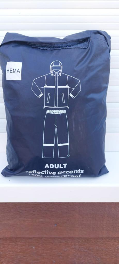 Regenpak blauw maat L., Ophalen of Verzenden, Nieuw