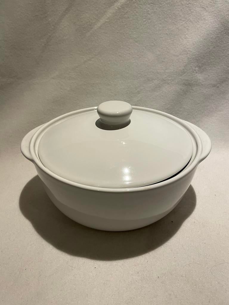 Witte schaal met deksel Villeroy & Boch Vivo, Ophalen, Gebruikt, Porselein of Keramiek, Schaal