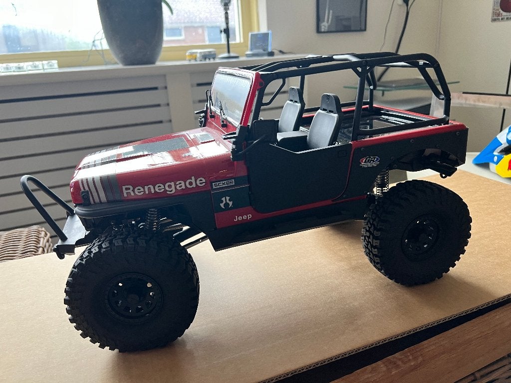 TE KOOP AXIAL SCX10 III JEEP CJ-7 ROOD, Elektro, Auto offroad, Nieuw, Ophalen of Verzenden