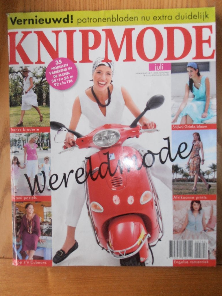 Knipmode juli 2006   mode patronen, Hobby en Vrije tijd, Ophalen of Verzenden, Zo goed als nieuw, Vrouw, Knipmode