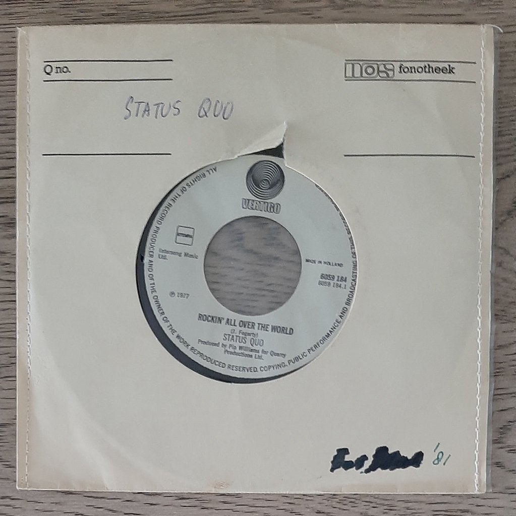 Status Quo – Rockin' All Over The World, Ophalen of Verzenden, Gebruikt, 7 inch, Rock en Metal