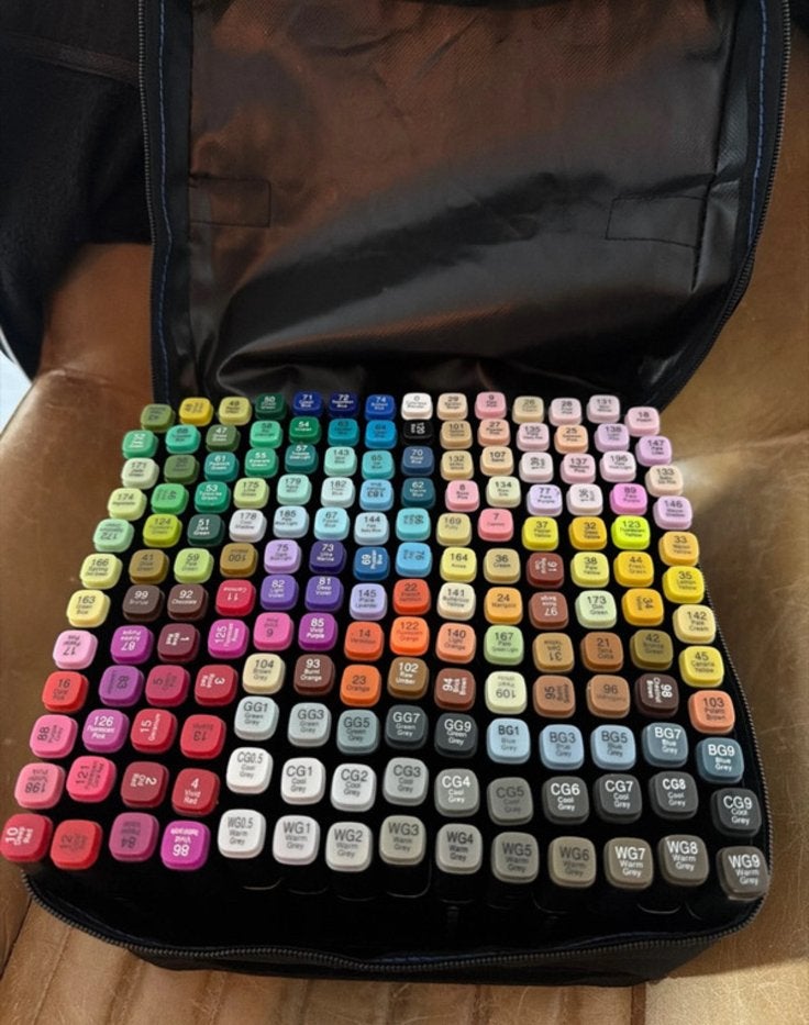 Woodley Twinmarkers 168 pcs, Hobby en Vrije tijd, Tekenen, Ophalen of Verzenden, Zo goed als nieuw, Potlood of Stift