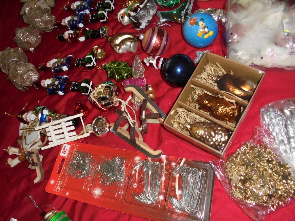 kerst hangers  figuren en kerstballen, Ophalen, Zo goed als nieuw