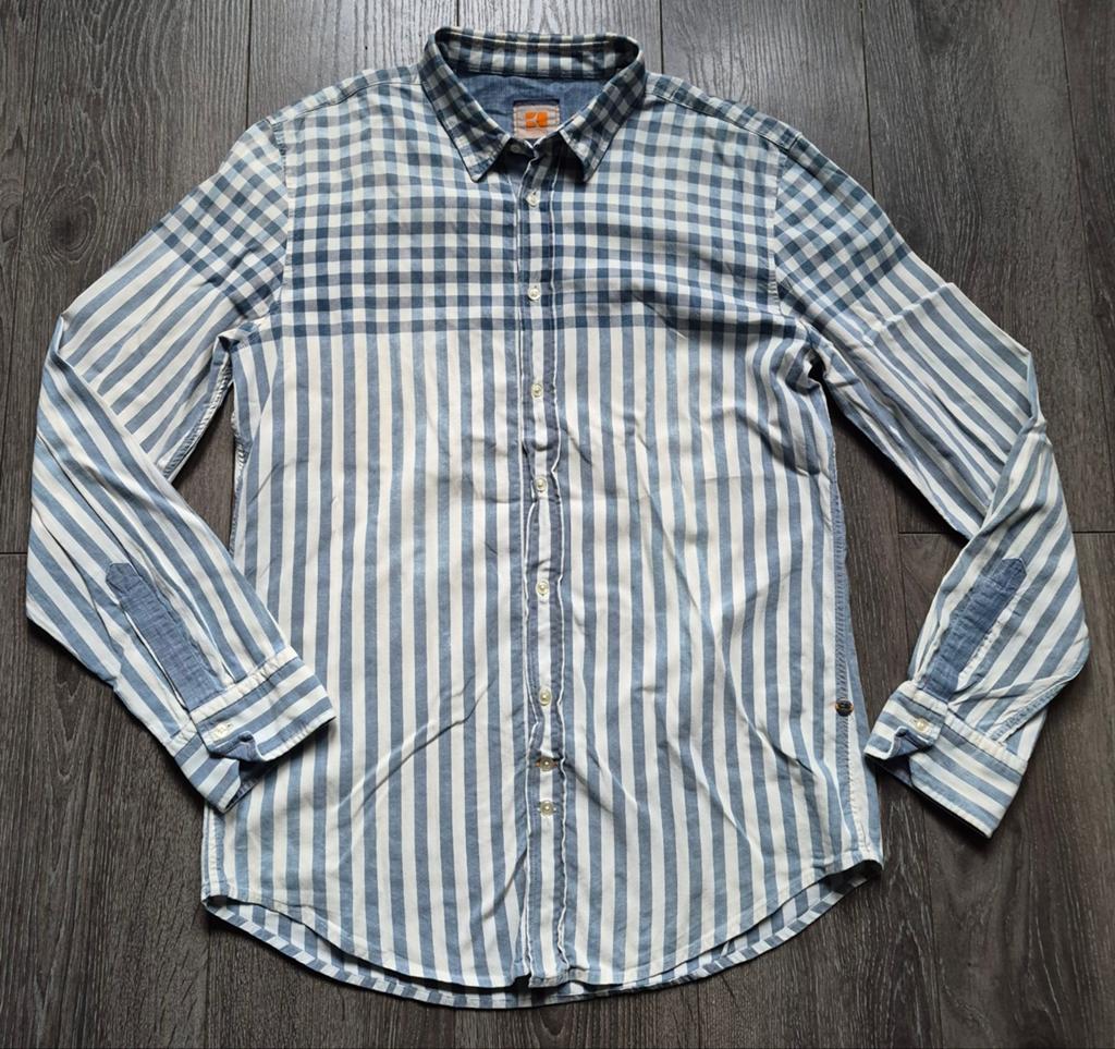 Prachtig zomerblousje Hugo Boss XL, Kleding | Heren, Ophalen of Verzenden, Zo goed als nieuw, Hugo Boss, Halswijdte 43/44 (XL)