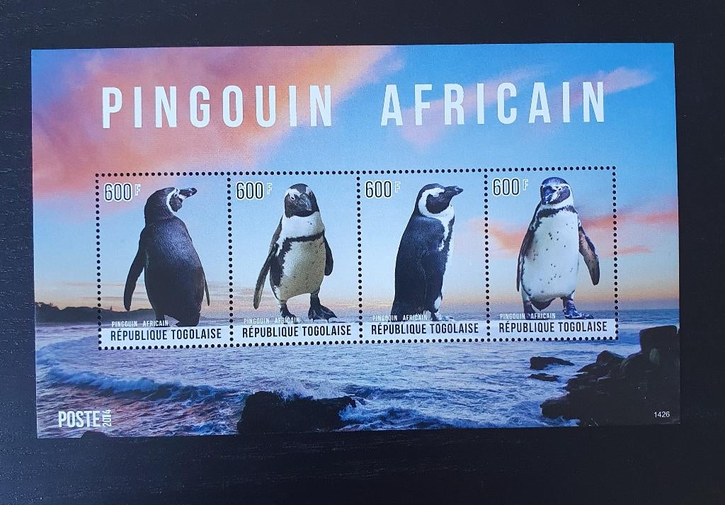 Togo 2014 Vogels Pinguins Michel 6220-6223 postfris, Verzenden, Postfris, Dier of Natuur