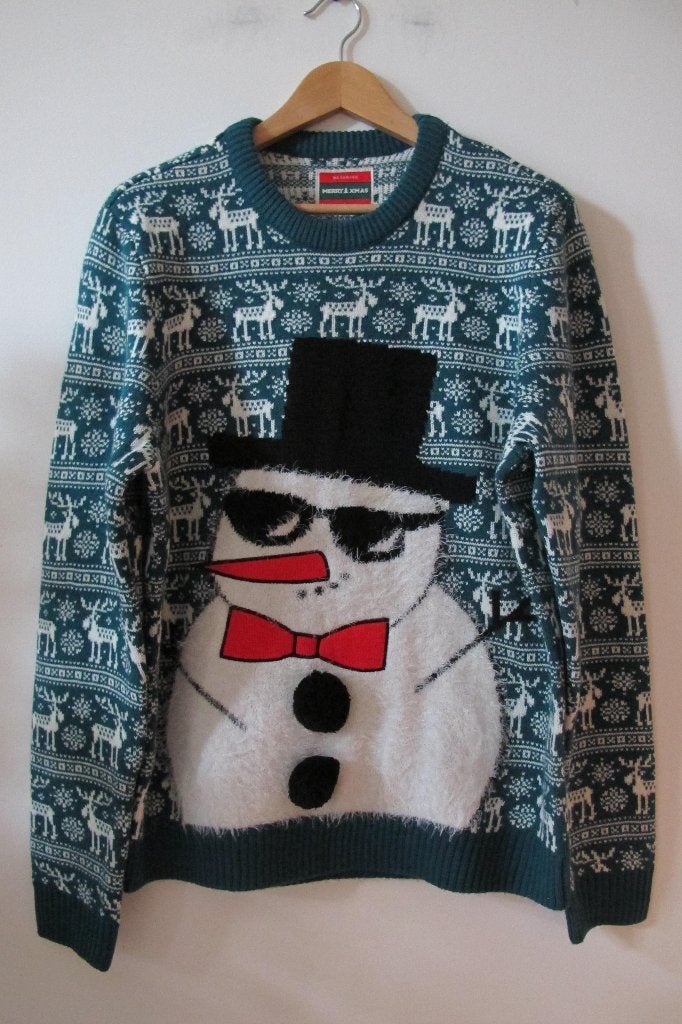 Snowman reindeer Christmas jumper (Reserved), Maat 52/54 (L), Ophalen of Verzenden, Zo goed als nieuw, Reserved
